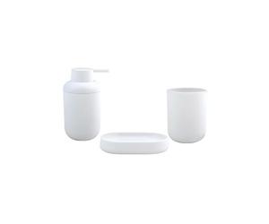 MSV Ensemble 3 Accessoires de Salle de Bain ISI Blanc