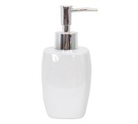 MSV - Ensemble d'Accessoires Salle de Bain 3 Pièces Céramique - Distributeur de Savon - Porte Savon - Gobelet - Couleur Blanc - Design Solide et Esthétique