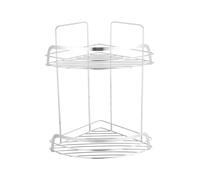 MSV Etagère d'angle de Douche 2 Niveaux à Fixer Riley Chromé