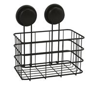 MSV France Étagère de douche sans perçage – Ventouses, acier chromé, panier profond 20×16×22 cm