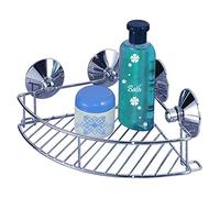 MSV Etagère panier d'angle de douche à ventouses Chromé