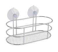MSV Etagère Panier de Douche Ovale à ventouses Chromé