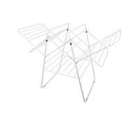 MSV, Etendoir à Linge Accordéon Extensible, Jusqu'à 33 mètres pour Faire sécher Une Grande quantité de vêtement, repliez et transportez Les vêtements étendus Facilement, en Acier, 33m Blanc