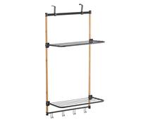 MSV étendoir à Linge de Porte Zoe Bambou Noir