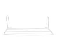 MSV Étendoir à linge pour radiateur pliable 2,5 m 52×24 cm acier blanc pour balcon