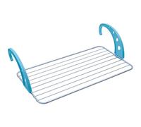 MSV - Étendoir Balcon 10M en Aluminium, Compact et Durable, Couleurs Assorties (Violet, Vert, Bleu), Dimensions 55x105cm, Idéal pour Séchage de Linge Encombrant et Délicat, Gain d'Espace Optimal