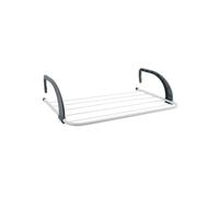 MSV Etendoir à Linge spécial Balcon 3M Acier Blanc & Noir