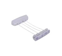 MSV - Étendoir et Porte Vêtements 4 Fils 14M Blanc en INOX, Idéal pour Séchage Efficace et Organisation, Dimensions 4 Lignes x 3.6m, Construction Robuste et Stable, Polyvalent pour Vêtements et Draps
