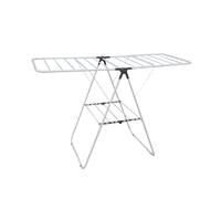 MSV - Étendoir Grand Tétras 18M - Acier Inoxydable Gris & Noir - Dimensions 137x60x92cm - Pliable - Idéal pour Séchage de Linge - Gain d'Espace - Pratique et Durable - Couleur Standard