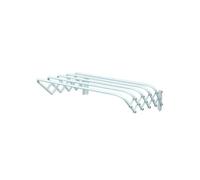 MSV, Étendoir Mural Extensible Pliante en Métal Pratique et Durable pour Gain de Place, Idéal pour Intérieur et Extérieur, 60 cm, Couleur Métallique, Accessoire de Salle de Bain