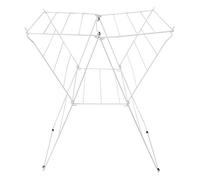 MSV - Etendoir tétras 13m de Acier INOX/PP en Blanc, Polypropylène, 75,5x65x57 cm - Robuste et Polyvalent - pour Vêtements et Tapis - Usage Optimisé Petits Espaces