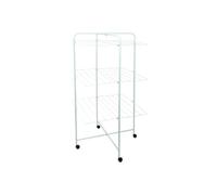 MSV - Étendoir Tour 3 Niveaux 23M en Acier Blanc, Dimensions 63x63x135cm, Capacité de Séchage Élevée, Robuste et Durable, Idéal pour Vêtements, Tapis et Plus
