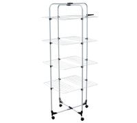 MSV 130116 Etendoir Tour de 4 Niveaux avec Accessoires Bleu/Vert/Violet 68 x 68 x 167 cm