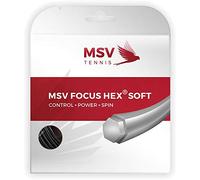 MSV Focus-Hex Soft Jeu de Cordes de Tennis 12 m pour Adulte Noir
