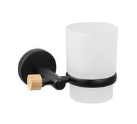 MSV Gobelet à Fixer Acier & Bambou IANA Noir Mat