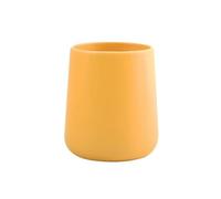 MSV - Gobelet en Céramique Maonie 300 ML - 8,5x8,5x10cm - Accessoire Pratique et Esthétique pour Votre Salle de Bain - Facile à Nettoyer et particulièrement résistant à l'humidité - Safran Mat