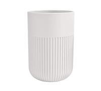 MSV - Gobelet Gino 13.2 x 10.3 cm - Porte Brosse à Dents et Dentifrice - Rangement Salle de Bain, Cuisine - Design Élégant - Facile à Nettoyer - Stable et Résistant - Blanc
