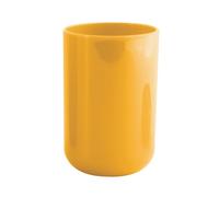 MSV - Gobelet INAGUA - Design Élégant pour Salle de Bain - Ø7,1 x 10,5 cm - Safran - Idéal pour Accessoires de Toilette - Plastique Résistant - Finition Lisse