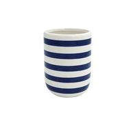 MSV - Gobelet Seauville en Céramique, Accessoire Pratique et Esthétique pour Votre Salle de Bain, Facile à Nettoyer et Particulièrement Résistant à l'Humidité - Bleu Marine