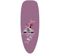 MSV - Housse de Repassage 100% Coton avec Liens - Polyester - Motifs Assortis - 125 x 43 cm - Pink Pattern - Adaptée à Tous Types de Tables - Surface Antidérapante