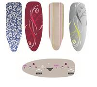 MSV - Housse de Repassage avec Liens - Coton/Polyester - Motifs Assortis - 130 x 46 x 0,1 cm - Grey Pattern - Convient à Toutes Tables - Surface Antidérapante