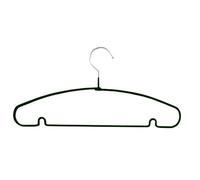 MSV - Lot de 10 Cintres en Acier Plastifié - Grande Solidité et Capacité de Charge, Côtés Courbés, Ne se Déforment Pas - Tous Types de Vêtements - Noir