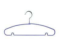 MSV - Lot de 10 Cintres en Acier Plastifié - Grande Solidité et Capacité de Charge, Côtés Courbés, Ne se Déforment Pas - Tous Types de Vêtements - Violet