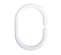 MSV Lot de 12 Anneaux pour Rideaux de Douche Blanc