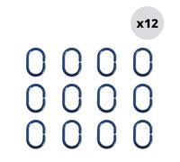 MSV Lot de 12 Anneaux pour Rideaux de Douche Bleu Foncé