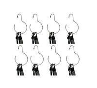 MSV - Lot de 12 Cintres en Acier Plastifié pour Ceintures, Cravates et Accessoires - Antiglisse, Solution de Rangement Solide, Pratique - 19,5 x 13,5 cm - Gris