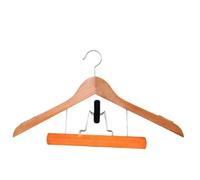 MSV Lot de 12 cintres en Bois avec Pinces pour Costumes
