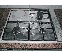 MSV Lot de 16 protèges cuisinière en Aluminium 26x26cm