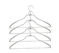 MSV - Lot de 18 Cintres en Acier Plastifié - Grande Solidité, Design antiglisse - Côtés Courbés, Ne se Déforment Pas - Tous Types de Vêtements - 40 cm - Taupe