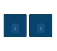 MSV Lot de 2 Crochets adhésifs Mural repositionnables Bleu Marine