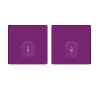MSV Lot de 2 Crochets adhésifs Mural repositionnables Violet