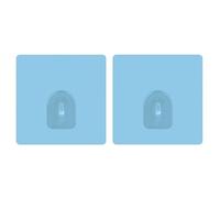 MSV Lot de 2 Crochets adhésifs muraux repositionnables Bleu Clair