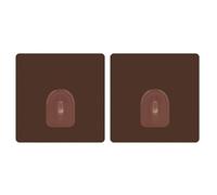 MSV Lot de 2 Crochets adhésifs muraux repositionnables Chocolat