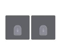 MSV Lot de 2 Crochets adhésifs muraux repositionnables Gris