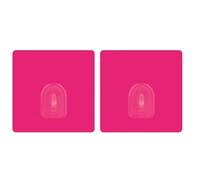 MSV Lot de 2 Crochets adhésifs muraux repositionnables Rose Fuchsia
