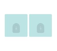 MSV Lot de 2 Crochets adhésifs muraux repositionnables Vert Pastel