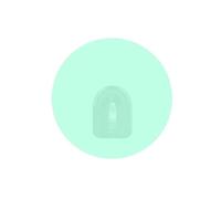 MSV Lot de 2 Crochets Rond Mural repositionnables Vert Pastel