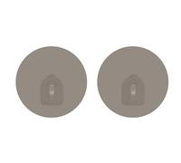 MSV Lot de 2 Crochets Rond muraux repositionnables Beige