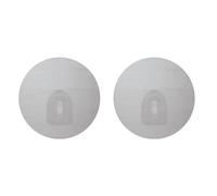 MSV Lot de 2 Crochets Rond muraux repositionnables Effet INOX