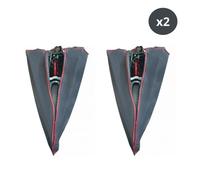 MSV Lot de 2 Housses de protection imperméable pour Vélo PVA Gris