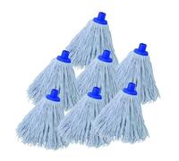 MSV Lot de 24 Franges à serpillière de Rechange en Coton supérieur 220gr Blanc Embout Hexagonal