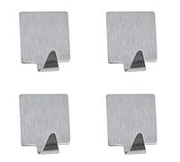 MSV Lot de 4 Crochets adhésifs Mural INOX
