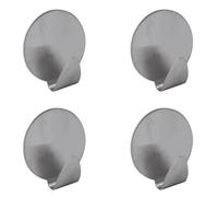 MSV Lot de 4 Crochets adhésifs Mural INOX