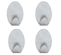 MSV Lot de 4 Crochets adhésifs Mural INOX