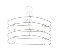 MSV - Lot de 40 Cintres en Acier Plastifié - Grande Solidité, Design antiglisse - Côtés Courbés, Ne se Déforment Pas - Tous Types de Vêtements - 40 cm - Taupe