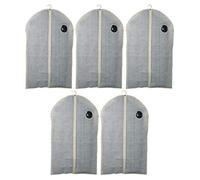 MSV Lot de 5 sacs à vêtements de qualité supérieure - 100 x 60 cm - Épaisseur du matériau optimisée - Housse de qualité supérieure pour costume et robe - Sac de costume respirant pour les voyages